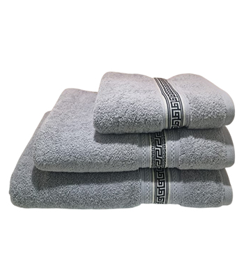 Premium 650GSM Silver 3 Piece Towel Set